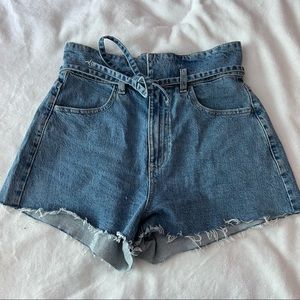 GARAGE denim paper bag shorts size 27